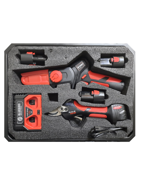 KIT POTATURA BLUE BIRD FORBICE PS 23-25 FASTER + POTATORE CS 22-04 + 3 BATTERIE