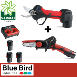 KIT POTATURA BLUE BIRD FORBICE PS 23-25 FASTER + POTATORE CS 22-04 + 3 BATTERIE
