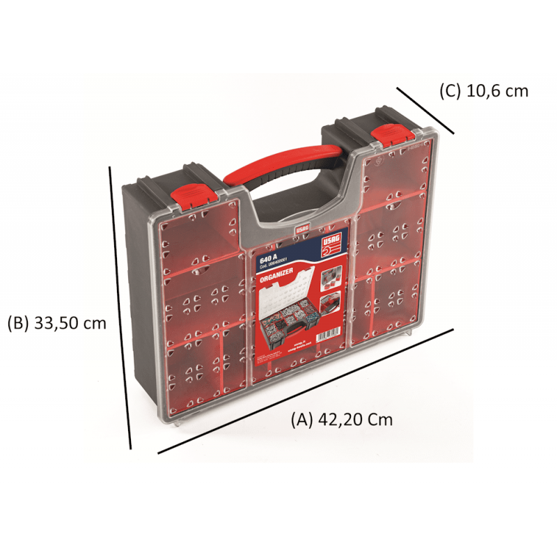 Porta minuterie Vuoto Organizer con coperchio trasparente USAG 640A U06400001