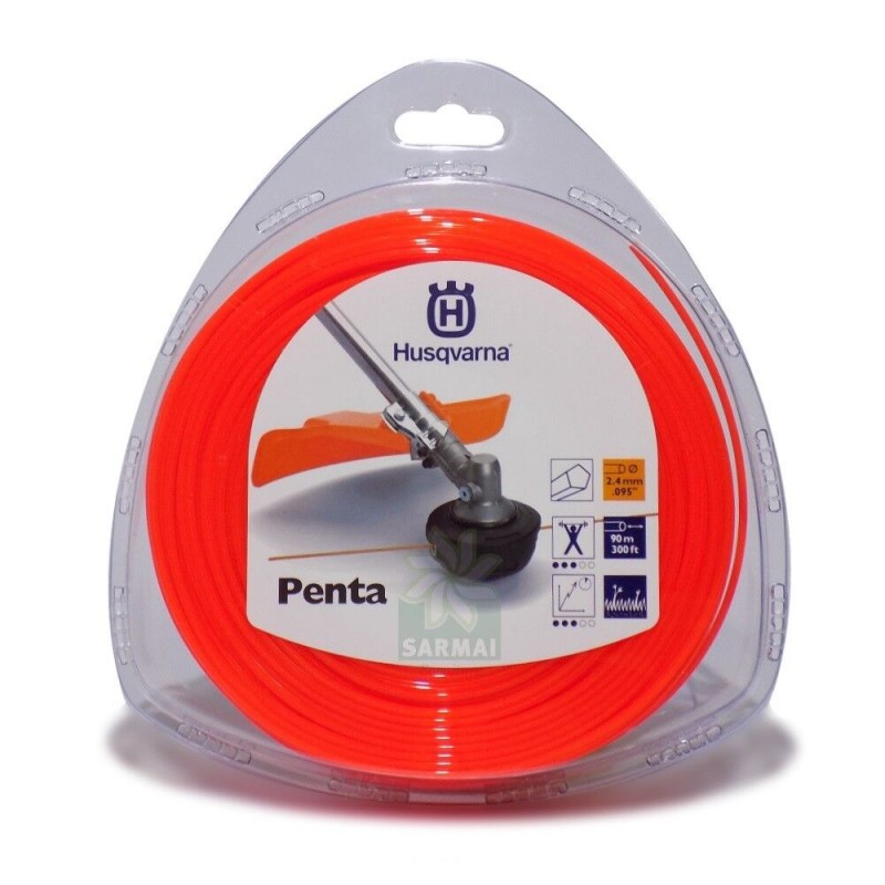 Husqvarna Penta pentagonale bobina filo per decespugliatore 5 taglienti vari Ø