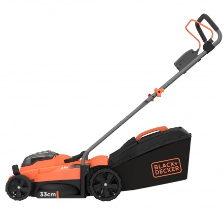 BLACK+DECKER BCMW3336L2-QW Rasaerba a batteria 36V 2,5 Ah a spinta taglio 33 cm