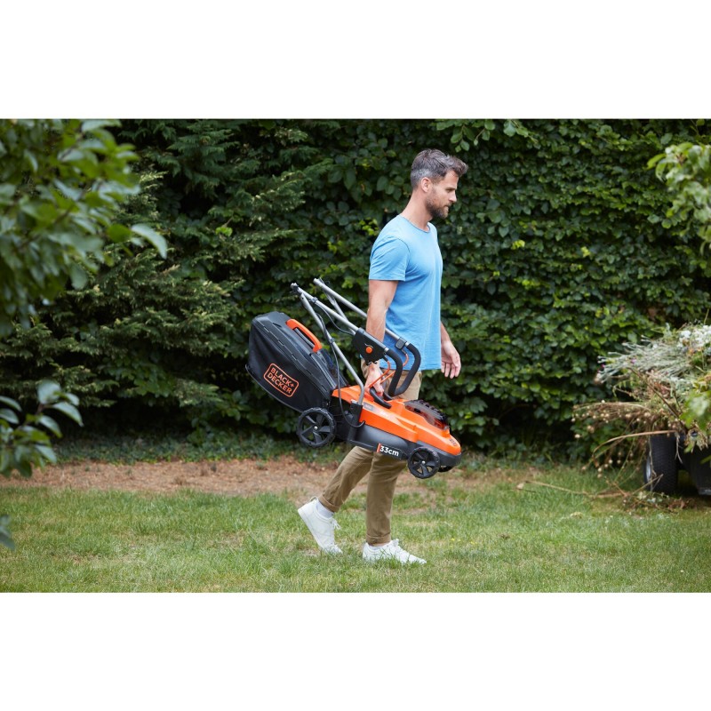 BLACK+DECKER BCMW3336L2-QW Rasaerba a batteria 36V 2,5 Ah a spinta taglio 33 cm