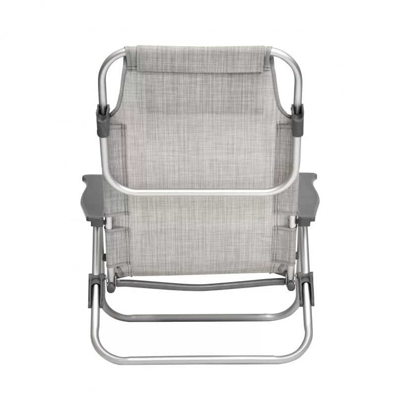XONE SEDIA MARE SDRAIO SPIAGGINA PRO IN ALLUMINIO TELO TEXILENE COLORE GRIGIO