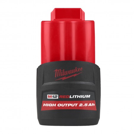 Milwaukee M12 HB2.5 Batteria agli ioni di litio ad alto rendimento 2.5Ah 12V