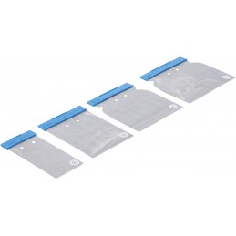 BGS1636 SERIE DI 4 PZ SPATOLE LAMA FLESSIBILE IN ACCIAIO