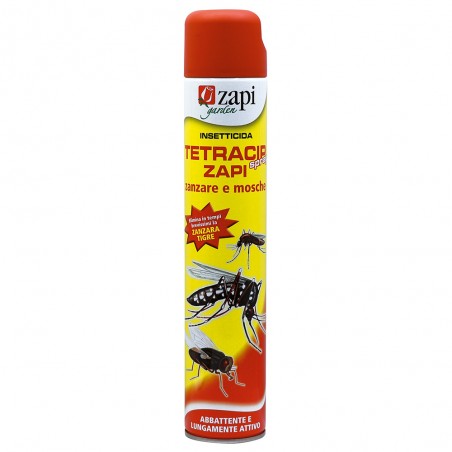 ZAPI TETRACIP SPRAY 500ml INSETTICIDA PER ZANZARE MOSCHE E TUTTI GLI INSETTI