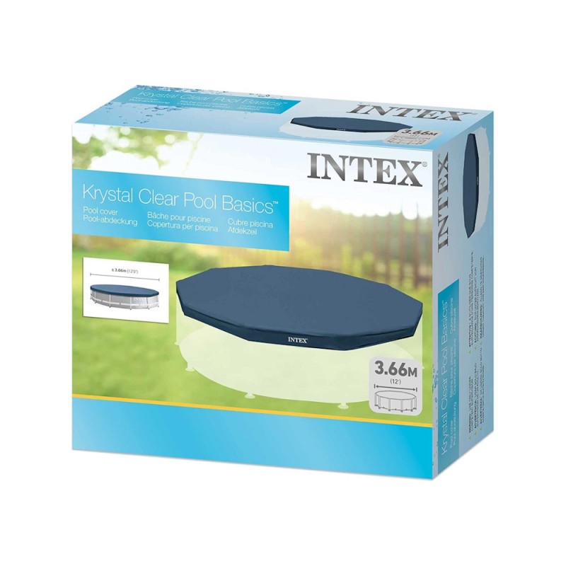 INTEX 28031 COPRIPISCINA COPRI PISCINA TELO TONDO COPERTURA PER FRAME ø 366 Cm