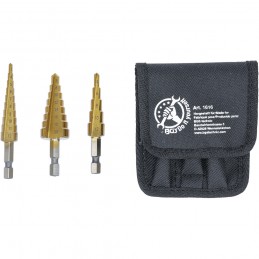BGS 1616 SET 3 PEZZI FRESE A GRADINI RIVESTIMENTO AL TITANIO, 3-20 MM