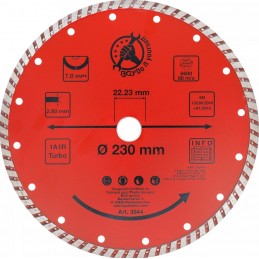 BGS 3944 Disco da taglio diamantato turbo da 230 mm per materiali edili