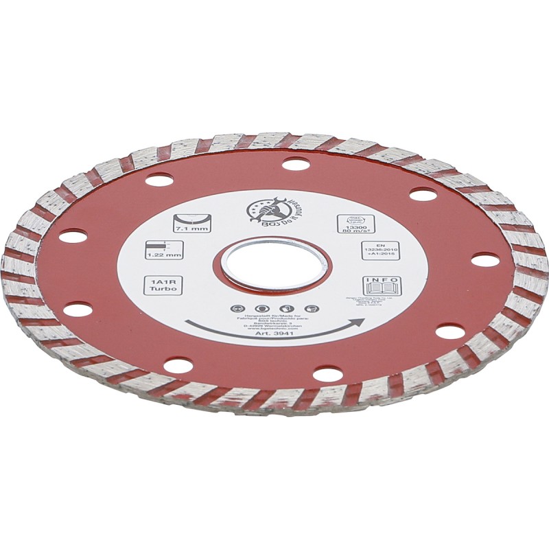 BGS 3941 Disco da taglio diamantato turbo da 115 mm per materiali edili