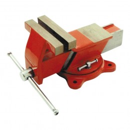Utilia Morsa da Banco in Acciaio con Base Tonda Girevole 100 mm