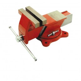 Utilia 6418 Morsa da Banco in acciaio girevole con base Tonda 125 mm