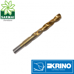 PUNTA TRAPANO PER ACCIAIO METALLO FERRO KRINO HSS-G TITANIO DIN 338 CODOLO RID.