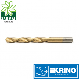 PUNTA TRAPANO PER ACCIAIO METALLO FERRO KRINO HSS-G RIVESTITA AL TITANIO DIN 338