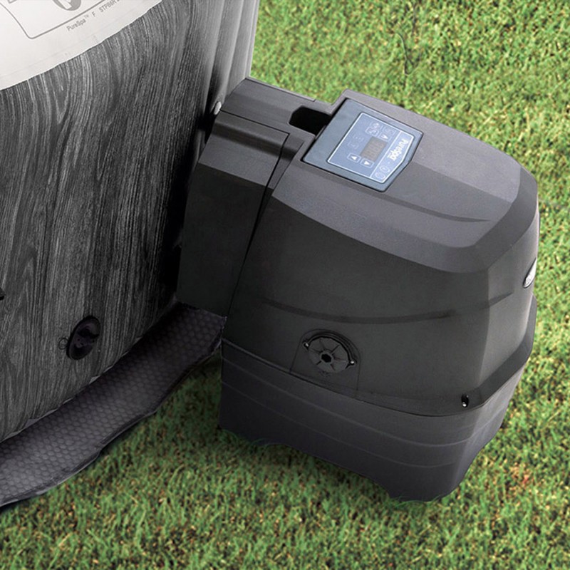 INTEX 28440EX Spa Idromassaggio Greywood Deluxe 4 posti effetto legno Ø 196 cm