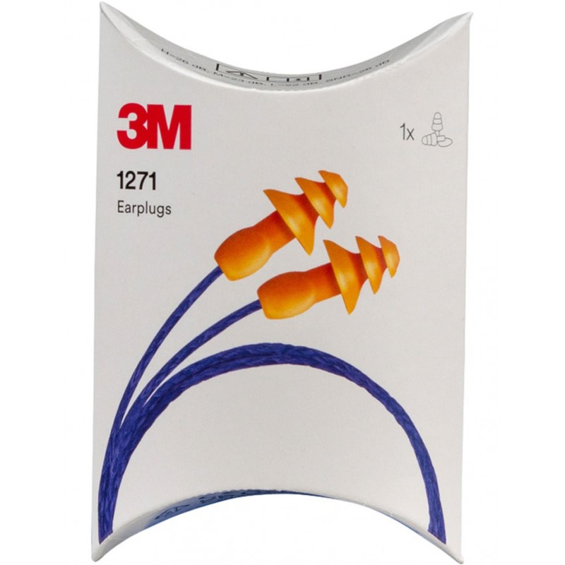 3M 1271 tappo tappi inserti auricolari antirumore con stelo 25 dB 1 pz