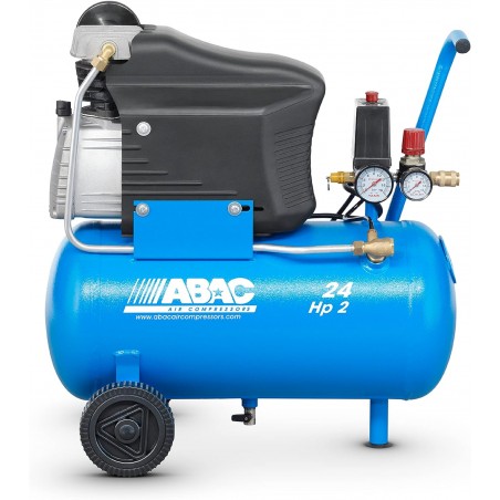 Abac Pole Position L20 Compressore Professionale con 2 ruote 24 Litri 2 hp