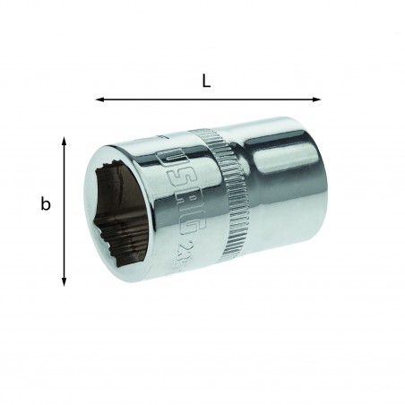USAG 235 1/2 X/SE12 SERIE 12 CHIAVI A BUSSOLA BOCCA ESAGONALE SPECIALE X-GRIP