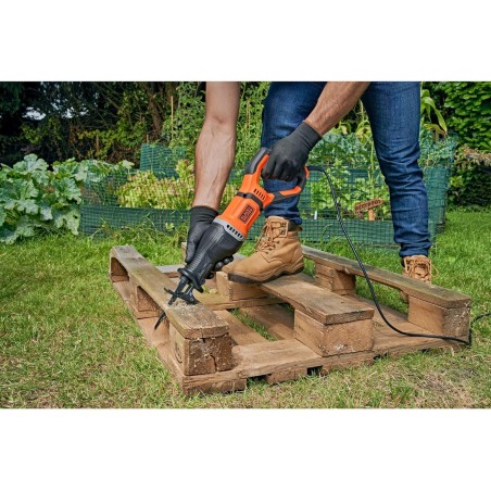 BLACK+DECKER BES301-QS Sega a Gattuccio 220V 750W seghetto dritto legno metallo