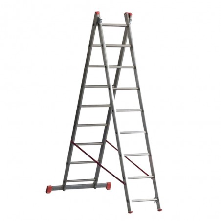 Scala TRASFORMABILE a sfilo alluminio MARCHETTI ORANGE 2 elementi 11+11 5,40 m