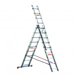 Scala TRASFORMABILE a sfilo alluminio MARCHETTI ORANGE 3 elementi 11+11+11