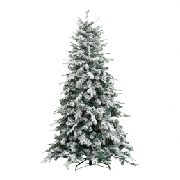 Albero di Natale ARTIFICIALE ALASKA innevato compatto extra folto rami ombrello