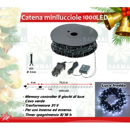 Luci Albero di Natale Catena MINI LED Minilucciole Natalizie Interno Esterno
