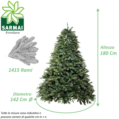Albero di Natale ARTIFICIALE CLIFFORD verde compatto extra folto pino realistico