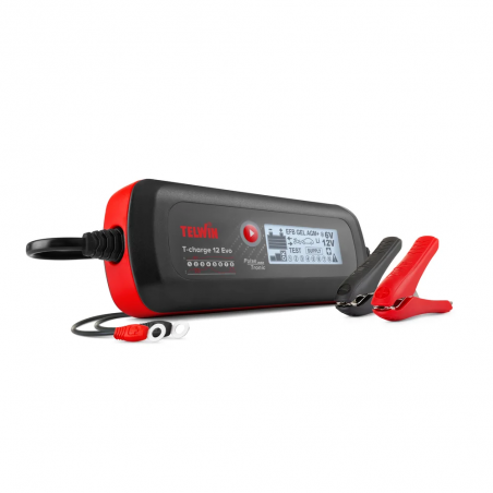 Caricabatterie mantenitore tester auto barca moto telwin t-charge 12 evo 6/12 v