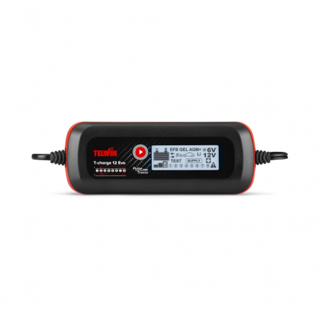 Caricabatterie mantenitore tester auto barca moto telwin t-charge 12 evo 6/12 v