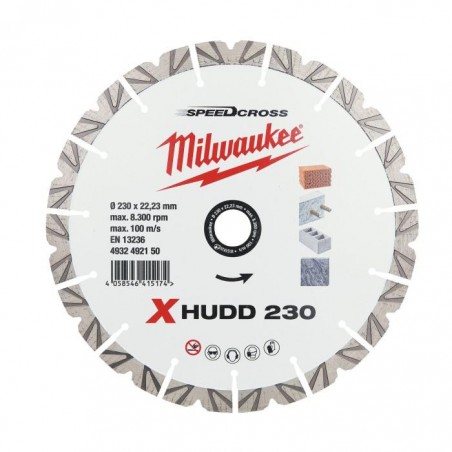 Milwaukee 4932492150 Disco diamantato XHUDD materiali duri alte performance