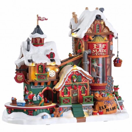 Paesaggio fattoria degli elfi villaggio natale fabbrica giocattoli lemax 75190