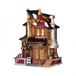 Lemax villaggio di Natale cioccolateria Lucy's chocolate shop presepe modellismo