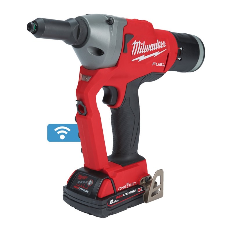 Milwaukee M18 ONEFPRT-202X Rivettatrice per rivetti ciechi con batteria e valigetta