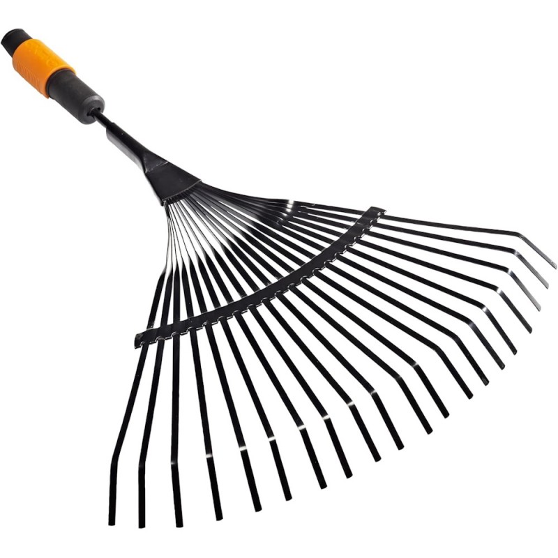 Fiskars 1000644 scopa per foglie rastrello denti flessibili per manico Quikfit