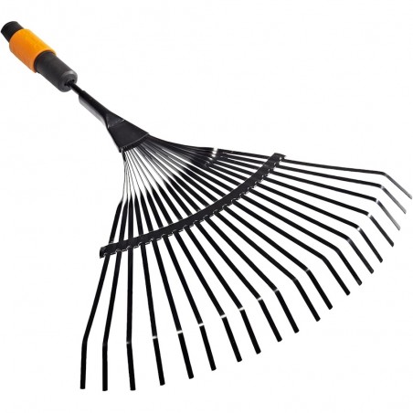 Fiskars 1000644 scopa per foglie rastrello denti flessibili per manico Quikfit