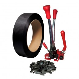 KIT REGGITURA ROTOLO REGGETTA REGGIA 15 mm 1500 m TENDIREGGIA MANUALE