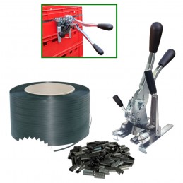 KIT REGGITURA ORTOFRUTTA REGGIA 15mm 750m TENDIREGGIA CON SIGILLI