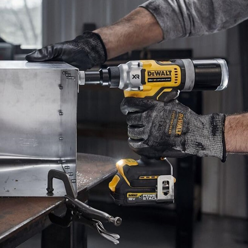 Dewalt DCF414E2GT Rivettatrice BRUSHLESS 18V 6,3 mm con 2 Batterie 1,7 Ah