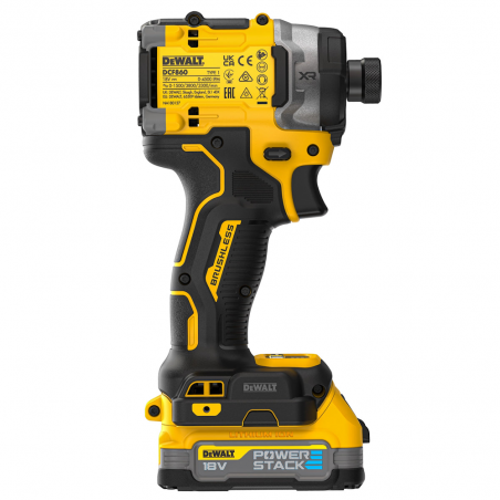 DeWalt DCF860E2T Avvitatore ad impulsi 3 velocità 18V 282Nm con 2 Batterie 1,7Ah