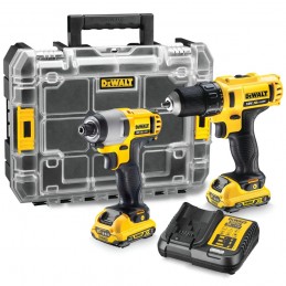 DEWALT DCK211D2T-QW Kit Trapano avvitatore + Avvitatore Impulsi 10.8V