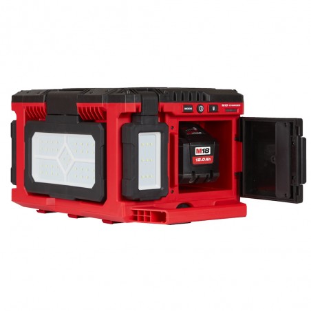 MILWAUKEE POALC-0 Faro M18™ PACKOUT™ e caricabatterie a Batteria o a Corrente