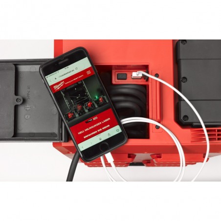 MILWAUKEE POALC-0 Faro M18™ PACKOUT™ e caricabatterie a Batteria o a Corrente