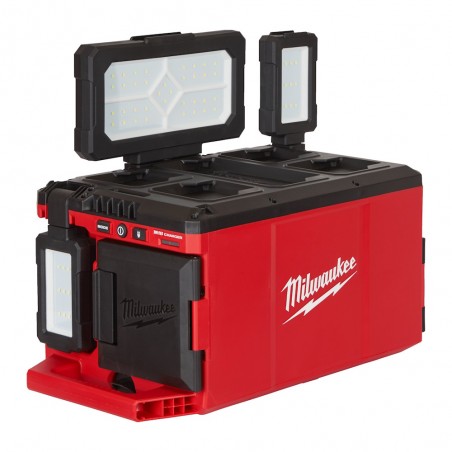 MILWAUKEE POALC-0 Faro M18™ PACKOUT™ e caricabatterie a Batteria o a Corrente