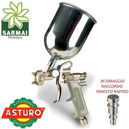 Aerografo E70 professionale ASTURO pistola aria verniciatura verniciare 500 cc