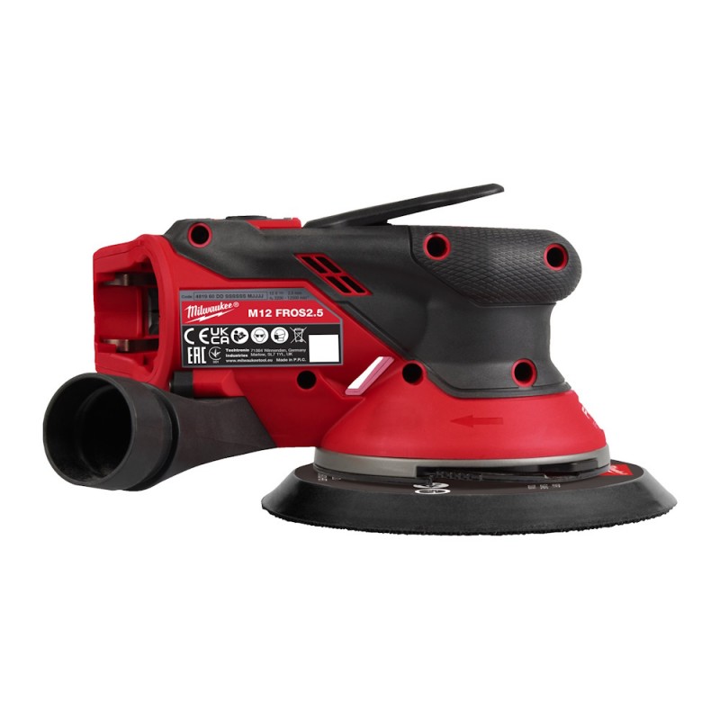 MILWAUKEE FROS2.5-0 Levigatrice palmare roto orbitale 150mm con orbita 2.5mm M12