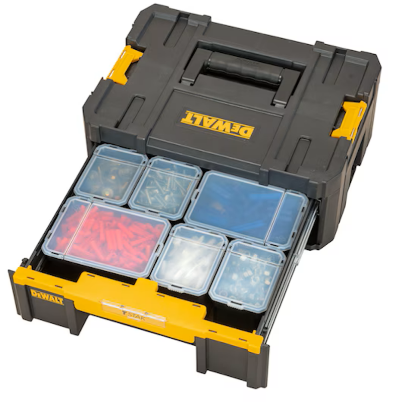 DEWALT TSTAK III Cassetto profondo con 2 contenitori grandi e 4 piccoli