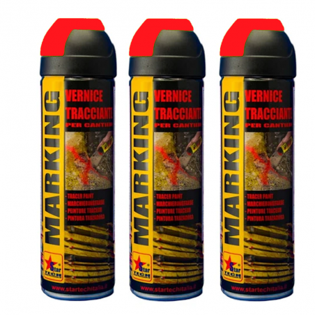 Star Tech 144165 Spray Marking Vernice traccialinee fine rosso 400 ml