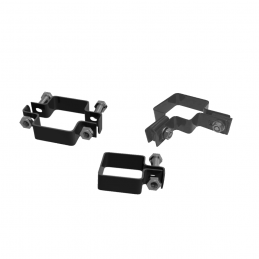 Staffa in metallo antracite per palo quadro 60x60 mm recinzione pannelli rigidi
