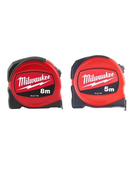 MILWAUKEE Flessometro Serie SLIM da 5-8 Metri 25 mm di lunghezza